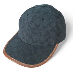 Coach Navy Blue Signature Jacquard Baseball Cap